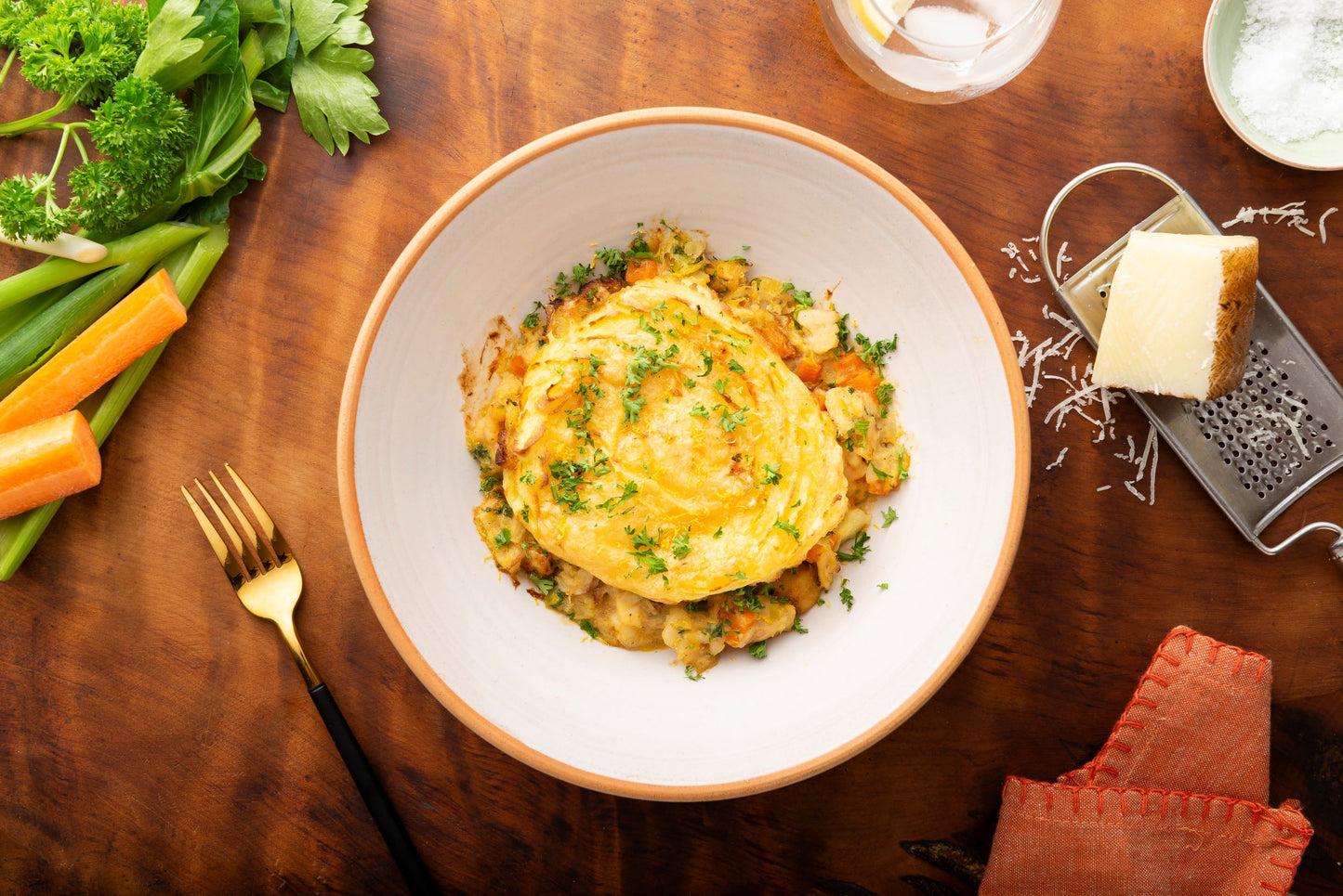 Traditional British fish pie